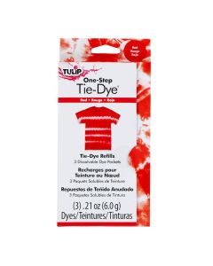 Tulip OneStep TieDye Kit 3 Fabric Dye Refill Packs Packs Red