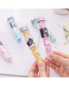 Beauzy Flower Design Tube Shape Bottle Paper Soap Clean Soft Bath For Travel 1 Flower Soap Pack of 2