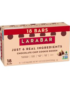 LÄRABAR Chocolate Chip Cookie Dough - Gluten Free Fruit & Nut Bars, 18 Count