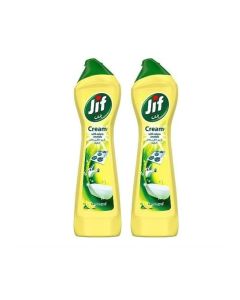 Jif Cream Cleaner With Micro Crystals Technology Eliminates Grease Burnt food And Limescale Stains 500ml Pack of 2