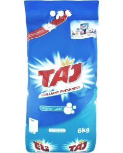 TAJ Detergent Powder 6KG – 2IN1 GREEN Laundry Washing Powder Deep Clean Stain Remover Fresh Clothes / FLEXI