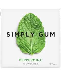 Simply Gum Natural Peppermint Chewing Gum - 15 Pieces