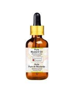 Pure Mustard Oil (Brassica juncea) with Glass Dropper Cold Pressed 10ml (0.33 oz)