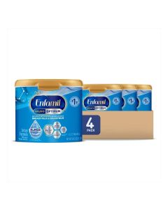 Enspire Optimum Baby Formula, with Immune-Supporting Lactoferrin, Our Closest Formula to Breast Milk, Brain Building DHA, Dual Prebiotics, Infant Formula Powder, Baby Milk, 20.5 Oz, Pack of 4