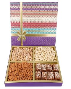 Ghasitaram Gifts Jaiccha Diwali - Dryfruits Hamper-Fruit n Nut Dryfruit Box with Sugarfree Bites 750 gms /Gift for Diwali,Holi,Rakhi,Valentine,Christmas,Birthday,Anniversary,Her,Him/