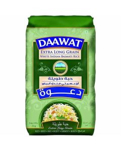 Daawat Extra Long Grain White Indian Basmati Rice, 2Kg