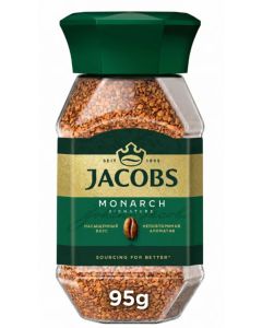 Jacobs Monarch Signature Instant Freeze Dried Coffee Glass Jar