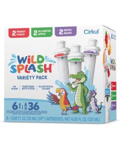 Cirkul Wild Splash Variety Pack - Stevia Sweetened Water Flavor Cartridges (Makes 36 Drinks, 6 Cartridges)