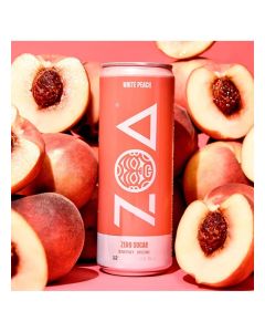 Energy Drink, White Peach 12 Fl Oz - Zero Sugar Vitamins Antioxidants Electrolytes Natural Caffeine (Pack of 1)