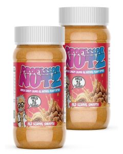 Professor Nutz Organic Peanut Butter- Low Calorie, Nut Butter, Natural Peanut Butter, Natural Fiber, Healthy Peanuts, Great source of Protein, 30 Essential Vitamins (12.41 Oz, 2 Pack Original)