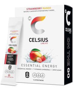 CELSIUS On The Go Strawberry Mango Sugar Free Energy Drink Mix - 14 Stick Packs