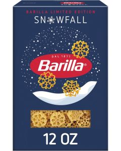 Barilla Limited Edition Snowfall Pasta - 12 oz Box with Unique Snowflake Shapes