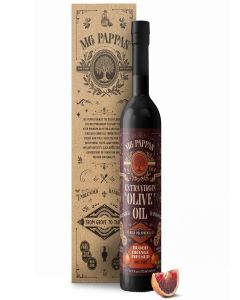 M.G. PAPPAS High Polyphenol Rich Blood Orange-Infused Olive Oil Extra Virgin - Polyphenol Lab Report 550mg/kg - Cold Pressed & Unfiltered - High Hydroxytyrosol Greek Olive Oil Award Winning - 12.7 Oz