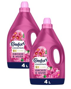 Concentrate Fabric Softener, Orchid & Musk fragrance 2x4L