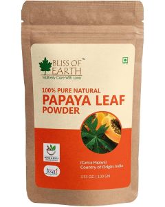 Pure Papaya Leaf Powder 100gm Carica Papaya Helps Digestion & Increases Platelets Antioxidant Skin Rejuvenation