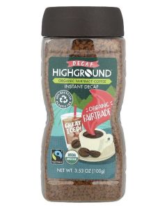 Highground Coffee, Organic Instant Coffee, Medium Roast, Decaf, 3.53 oz (100 g)
