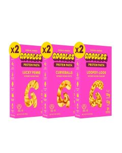 GOODLES Pasta Variety Pack, 21 Plant-Based Nutrients, 6 Pack, 8oz