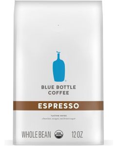 Blue Bottle Whole Bean Organic Espresso Coffee, Dark Roast, 12 Ounce Bag