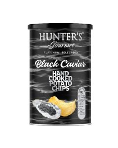 Hunter's Gourmet Black Caviar Hand Cooked Potato Chips 150g