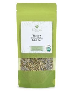 Biokoma 100% Pure and Organic Yarrow (Achillea millefolium) Dried Herb 50g (1.76oz) In Resealable Moisture Proof Pouch