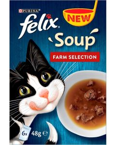 Purina Felix Soup Farm Selection, 388g (Pack of 8)