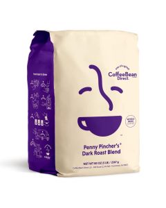 Coffee Bean Direct Penny Pinchers Dark Roast Blend Whole Bean Coffee Dark Roast 5 Pound Bag Pack of 1
