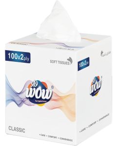 WOW Classic 2-Ply Facial Tissues - 100 Sheets