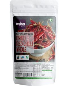 Dried Red Chilli Whole Lal Mirch Natural Handpicked Sun Dried Spice & Hot Flavor Great for Cooking 100gm