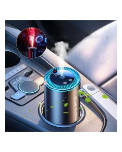 Smart Car Air Fresheners with Starlight Projector, A New Smell Experience By Atomization, Each Bottle Perfume Lasts 4 Months, Smart On/Off, 3 Concentration Modes, Cologne, Matte Black