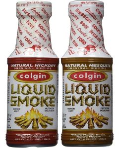 Colgin Hickory & Mesquite Liquid Smoke (4 oz each) Bundle for Home Cooks & BBQ Enthusiasts - Ideal Liquid Smoke for Cooking - Bold Texas Smokehouse Flavor for Meats, Sauces, & Sides (2 pack)