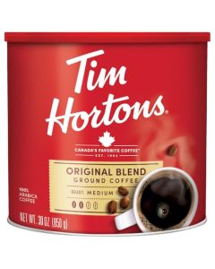 Tim Hortons Original Blend 100 Arabica Ground Coffee Can 30 Ounces
