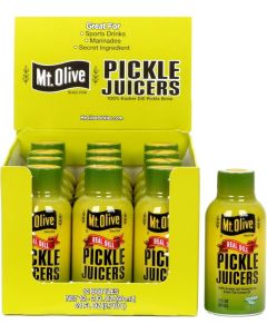 Mt. Olive Pickle Juice 100% Kosher Dill Pickle Brine - 12 Pack of 2 fl oz Bottles