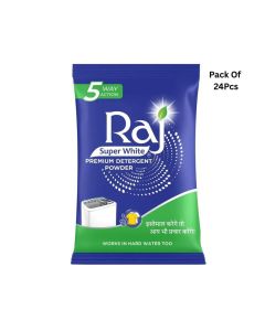 Raj Premium Detergent Powder For Laundry Wash 75g X 24Pcs