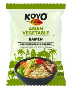 Koyo Ramen Soup, Asian Vegetable, Made With Organic Noodles, No MSG, No Preservatives, Vegan, 2.1 Ounces Per Package