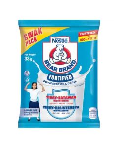 Nestle Bear Brand Fortified Powdered Milk Drink Swak Pack 33g
