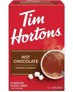 Tim Hortons Hot Chocolate Packets - Smooth & Creamy, 8 x 28g