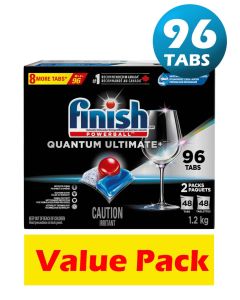 96 - Piece Quantum Ultimate Automatic Dishwasher Detergent Descaler Powerful Clean Tablets/Pods 1.2 kg