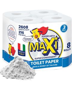 Maxi Supercarta Talcum Scented 3 Ply Toilet Paper