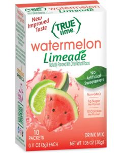 True Lime Watermelon Limeade Drink Mix - 10 Packets (Pack of 4)