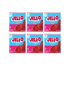 Jell-O Raspberry Sugar Free Gelatin Dessert Mix (0.3oz Boxes, Pack of 6)