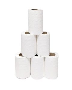 Rosella 2 ply Toilet Tissue Paper Roll Family Sanitary Rolls Thicker, Extra Soft & Highly Absorbent Perfect for Your Home and Office (Pack of 6 Rolls - 220 Sheets Per Roll)