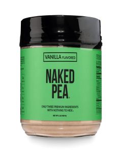 NAKED nutrition Vanilla Pea Protein Isolate from North American Farms, Only 3 Ingredients, Vanilla Vegan Protein, Gluten-Free, Soy Free, GMO Free - 1LB