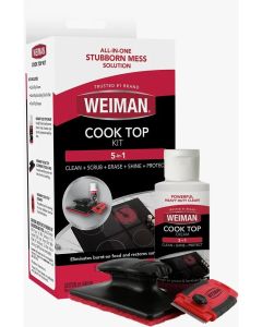Weiman 5-In-1 Cook Top Complete Cleaning Kit - Includes Cream, Scrubbing Pad and Scraper Tool