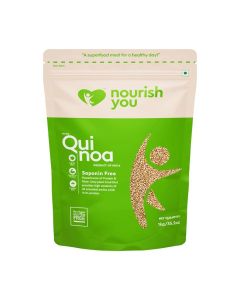 Premium White Quinoa Seeds 1Kg / Gluten-Free / Saponin Free / High Protein & Fiber / Diet Food for Weight Loss / Certified Grain / 100% Wholegrain Breakfast Cereal for Weight Management