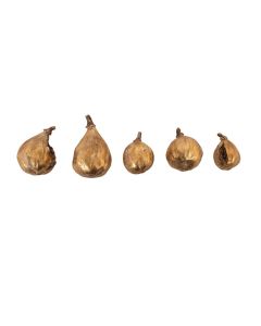 Creative CoOp Resin Figs with Gold Finish Set of 5 Pieces