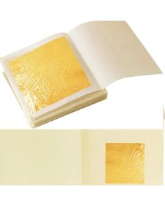 24K Edible Pure Gold Leaf Varakh 75MM X 100MM 30 Pieces Gold Leaves for Sweets Decoration Baking Cakes Food Serums Ayurvedic Medicine Pooja Temple Facial Spa Nails