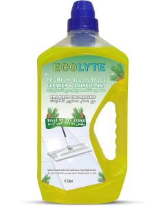 ECOLYTE+ Floor Cleaner, Premium All Purpose Cleaner Plus Disinfectant, for Hospital, Home, Office & Commercial Use for Dirt, Stains & Germs, Floor Cleaning (Forest Pine, 1 Liter)