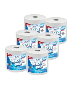 Maxi Roll Tissue Paper, 600g, Hand Towels 2 Ply - 6 Rolls