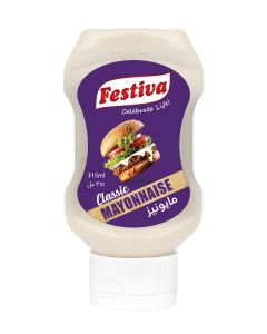 Classic Mayonnaise 315ml Squeezy Bottle - Creamy Mayo Sandwich Spread for Burgers, Sandwiches, Wraps and Snacks - Dip and Dressing