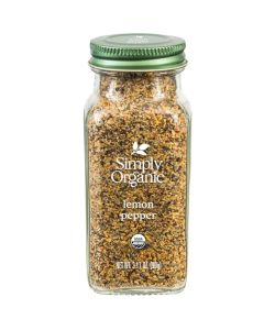 Simply Organic Lemon Pepper Certified Organic Kosher 317 Ounce Pack of 1